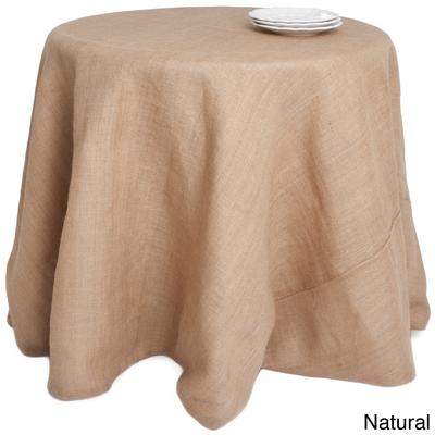 Saro Lifestyle Round Burlap Tablecloth