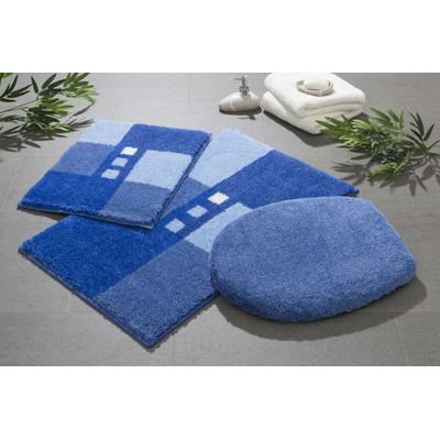 Badematte GRUND "Merkur" Gr. 71, blau, H:20mm, Kunstfaser, Badematten, Badematte, mehrfarbig, auch als 2 teiliges & 3 teiliges Badematten Set erhältlich