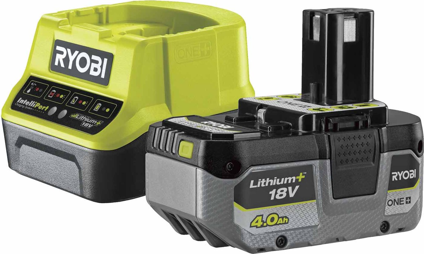 Ryobi 18V ONE+ Compact Lithium+ Accu 4.0 Ah met Fast Charger RC18120-140X
