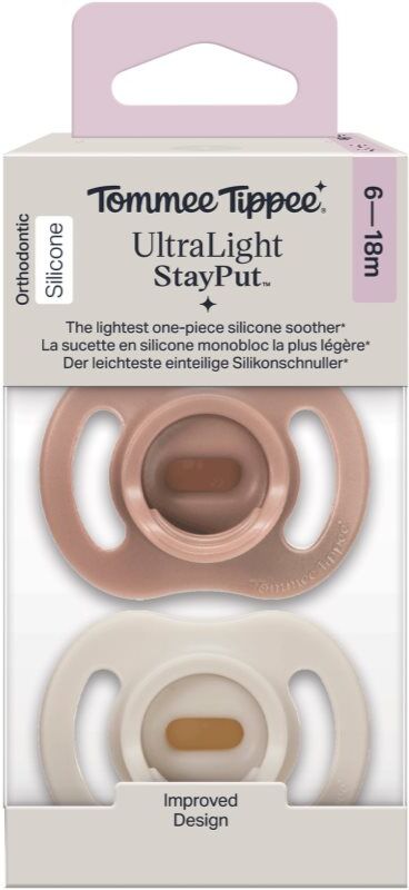Tommee Tippee Ultra Light Stay Put 6-18 m tétine Girl 2 pcs