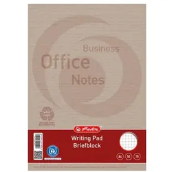 Herlitz Recycling-Briefblock »Business Office Notes« kariert A4 50 Blatt