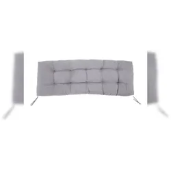 Livingandhome Livinandhome Sitzkissen für Gartenbänke aus Polyester PP-Baumwolle in Hellgrau Leicht und tragbar