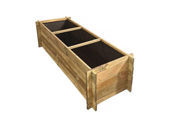 Habitat Garten Hochbeet/Gemüsebeet dhalia, Hellbraun, Holz, 60x41x140 cm, Gartenzubehör, Gartenpflege