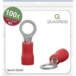 QUAD 22C442 - Ringkabelschuhe M5 0,5 - 1,5 mm2 100 St.