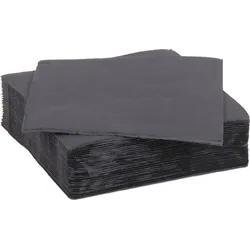 WDMT Quadratische Papierservietten – Schwarz