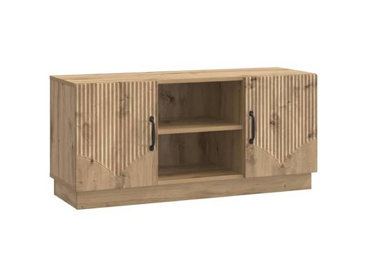 Roanoer TV Board Artisan Eiche 102x34,5x47 cm TV Schrank Holzwerkstoff Kompakter Medien-Schrank mit Schwenktüren und Regalfach. Maximale Ordnung für Wohnzimmer und Schlafzimmer bis 60 kg.