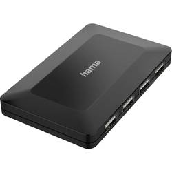 hama 00200122 USB-Hub, 4 Ports, USB 2.0, 480 Mbit/s, inkl. Kabel und Netzteil