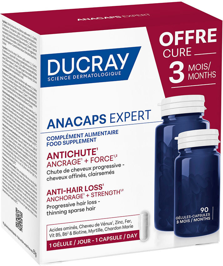 Ducray Anacaps Expert capsules anti-chute de cheveux 90 unités