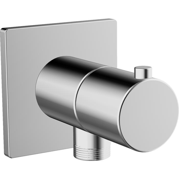 Hansa Wandanschlussbogen Hansadesigno 51570172 chrom, mit Absperrung