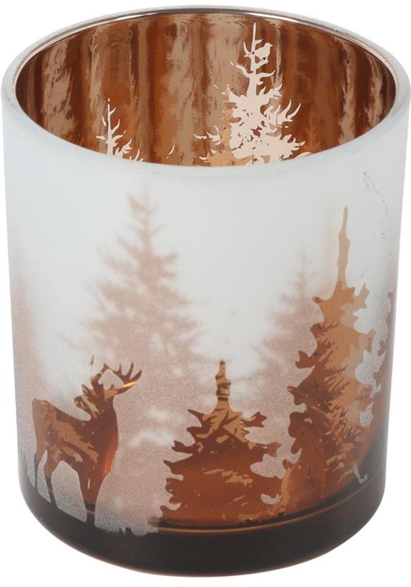 Countryfield Theelicht Caja S zilver Ø7 x H8 cm