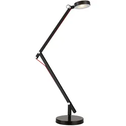 Tischlampe verstellbar schwarz Tischleuchte rund Lampen Esszimmer Tischstrahler schwarz, verstellbar, 1xLED 6W 500Lm, H 84 cm, Wohnzimmer