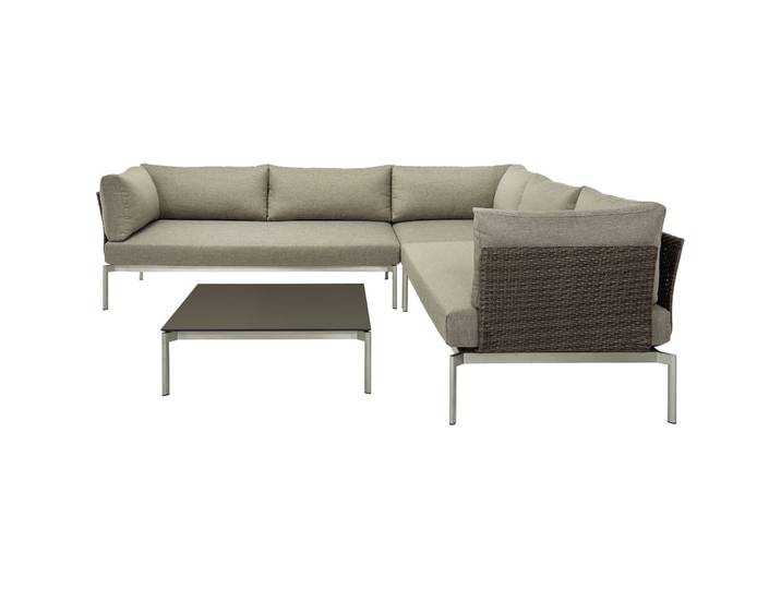 Gartenlounge Samporia braun Kunstrattan B 240 T 240 cm - Gartenlounge - Wetterfeste Gartenmöbel & Accessoires
