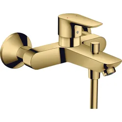 hansgrohe Talis E Einhebel-Wannenmischer Aufputz, Ausladung 194mm, 71740990, Farbe: Polished Gold Optic