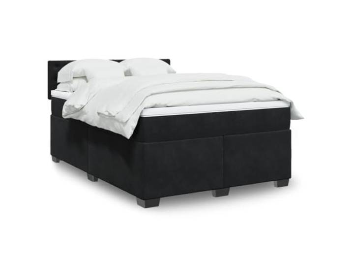 RJPLMFV Lattenrost und Matratze, Velours, Schwarz, 160 x 200 cm Individuelle Taschenfedern, abnehmbarer Bezug, waschbar, individuelle Unterstützung, atmungsaktiver Komfort