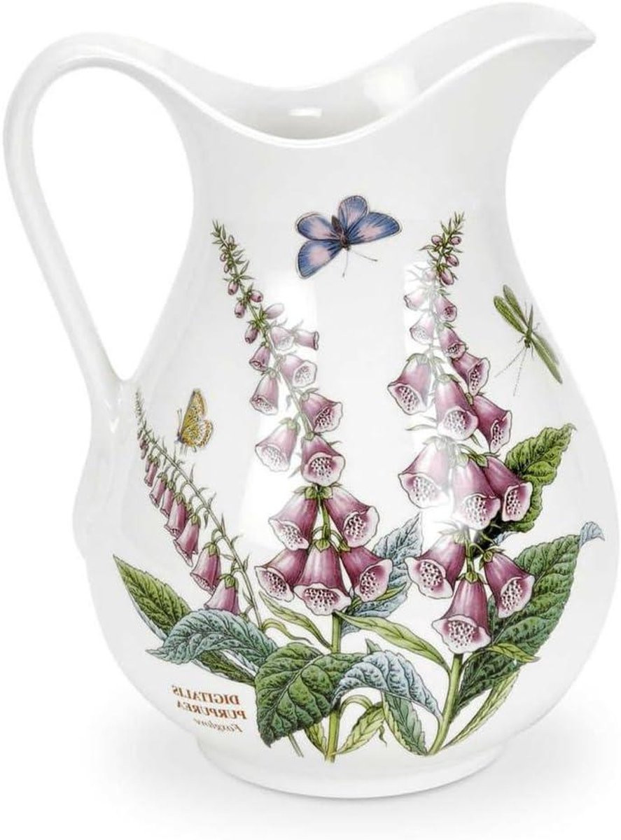 Botanische Tuin Ewer Bloemen Karaf Wit - 2 Quarts