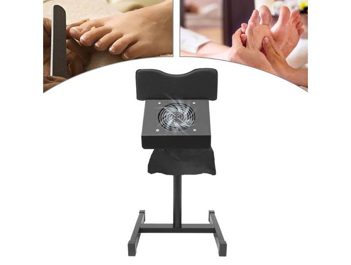 Tabouret Pédicure avec Aspiration 48-68 cm Hauteur Réglable Manucure Repose-Pieds 22 W Repose
