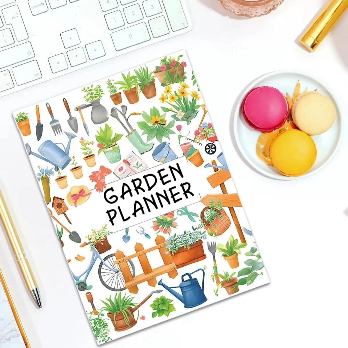 INF Buntes Gartenplaner-Notizbuch – Ganzjährige Gartenjournal