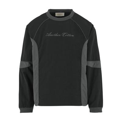 Windbreaker ANOTHER COTTON LAB "Another Cotton Lab", Herren, Gr. S, schwarz, 100% Polyester, mehrfarbig, oversize, Rundhals, Jacken Windbreaker