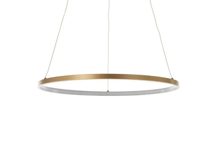 Lustre anneau aluminium or satiné h92 x ø60