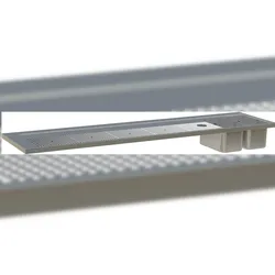 Schankdeck-Abdeckung, umlaufende Abkantung, Gläserdurchspüler  3050x50x700mm (BxHxT), 2 Be. 500x300mm rechts.