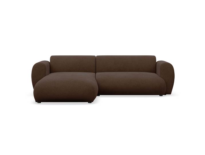 Ecksofa mit Schlaffunktion Emia, L-förmig, linksseitig, braunes