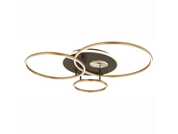 CCT Plafonnier design avec télécommande LED effet 3D avec variateur d'intensité Anthracite