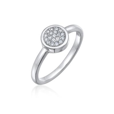 Ring-Set ELLI "Ring Kristalle Elegant Solitäre Silberfarben" Gr. 58, silber, Fingerringe, Damen, 58,mit Stein, Messing