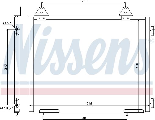 Nissens Kondensator, Klimaanlage 94327 Für Land Rover
