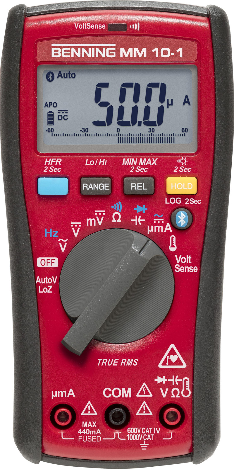 Benning MM 10-1 Handheld Multimeter, digitale datalogger, CAT IV, 600 V, 6000 tellingen