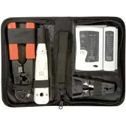 PC-NETZWERK KIT - Netzwerk Werkzeug Etui zur Installation / Test