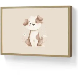 WANDLEUCHTE MIT AKKU Hund - Gefleckt - Braun Beleuchtung 60x40 cm Wandlampe