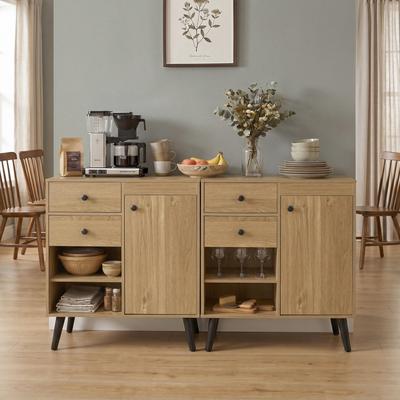 Lirago "31"" Sideboard Cabinet with 2 Open Compartments and 2 Drawers"
