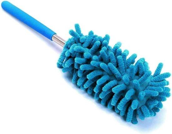 PARENCE Microvezelborstel Blauw - Telescopische Stofdoek voor Hoge Oppervlakken - 75 cm