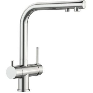 BLANCO Küchenarmatur FONTAS II, 523129, Edelstahl gebürstet, Hochdruck, 360° schwenkbar, für Wasserfilter