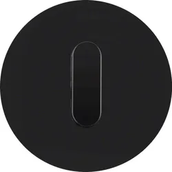 Hager Abdeckplatte mit Knebel, Serie R.Classic, Glas schwarz