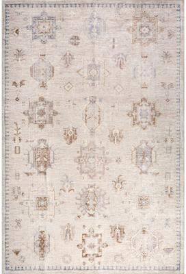 Nuloom Vivica SplashGuard Faded Medallion Machine Washable Area Rug