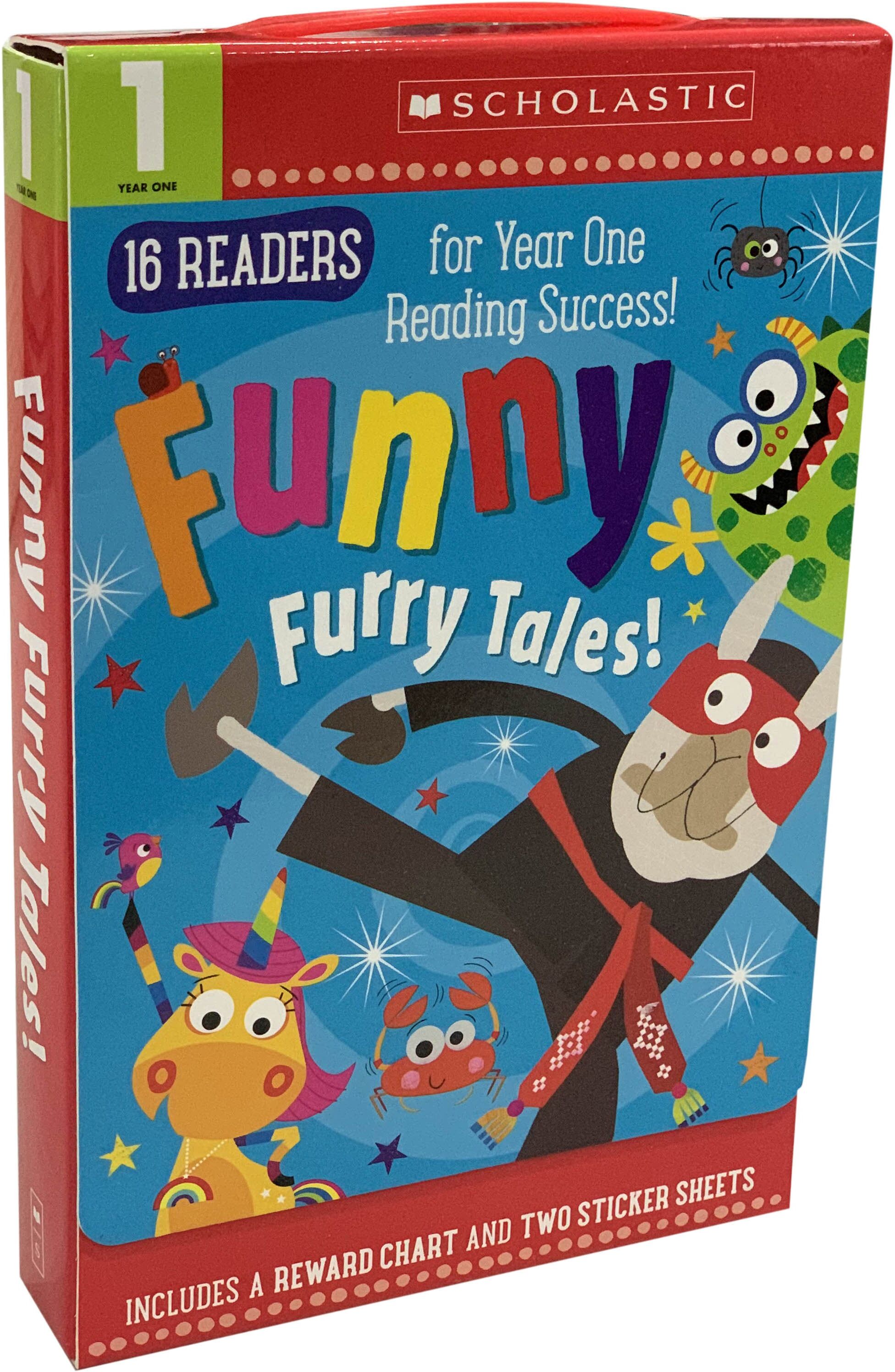Scholastic 16 Readers: Funny Furry Tales 16 Books Set for Year 1