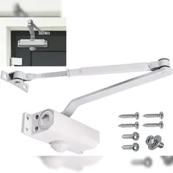 ID Dinkel Türschließer Hydraulischer Torschließer Tür Tor SELBSTSCHLIEßER einstellbar MINI 15-30kg WEISS