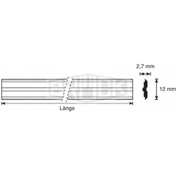 Brück, Zubehör Maschine, Centrofix-HS-Wendemesser 630 mm, Pack=4 Stück