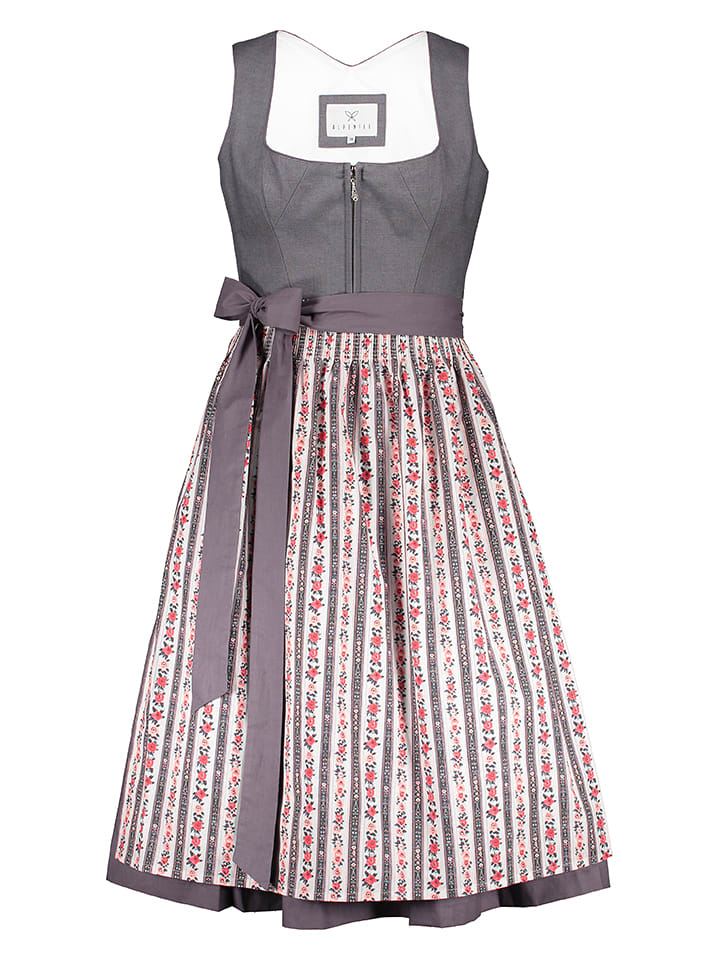 Alpenfee Dirndl "Vivi" in Grau - 34