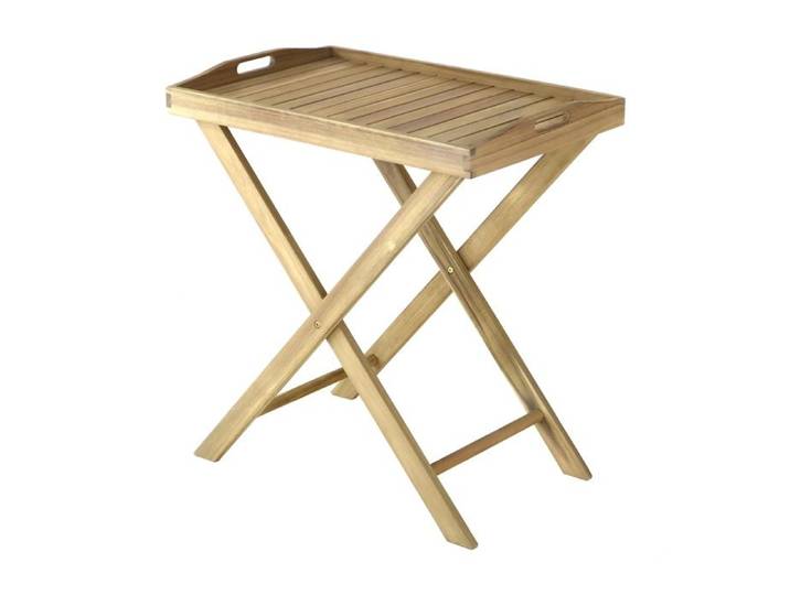 Desserte pliante - TEA - Acacia FSC 100% - Plateau amovible