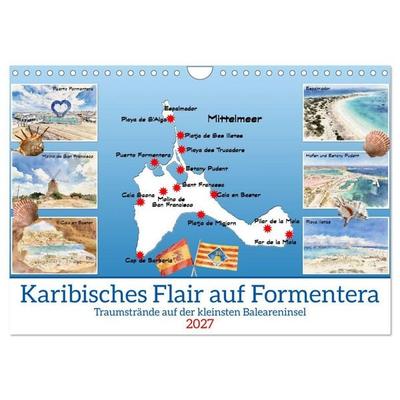 Karibisches Flair auf Formentera (Wandkalender 2027 DIN A4 quer), CALVENDO Monatskalender