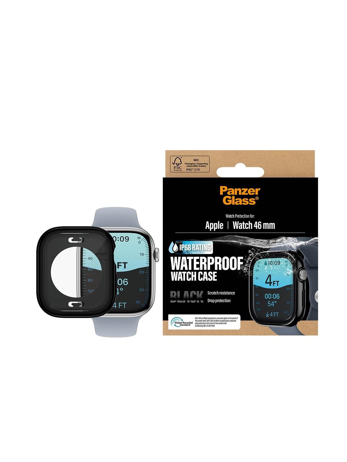 PanzerGlass Waterproof Full Body Case Black Apple Watch Series 11 | 10 | 46mm