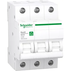 Schneider Electric, Schutzschalter, SE R9F24320 Leitungsschutzschalter Resi9 3P, 20A, C Charakteristik, 6kA