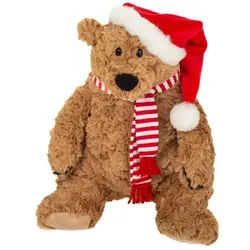 Teddy Hermann Braunbär Howard mit Weihnachtsoutfit 34 cm (13 cm)