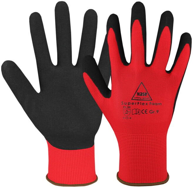 Hase Superflex Foam gant de montage en polyester Taille 9 (508615-9)
