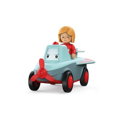 SIKU 0108 - Toddys, Paula Pretty, Spielzeugauto mit Rückziehmotor und Spielfigur, graublau/rot