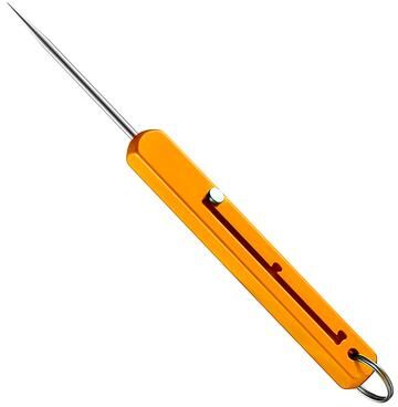 Modern Mode Marketplace Retractable Titanium Toothpick Keychain Portable Fruit Pick yellow
