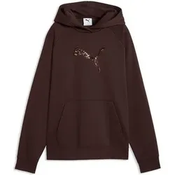 Puma Damen Freizeit / Mode Sommer GJ Kapuzensweats Kapuzensweats lg.Arm Da ESS SEQUINS Standard Hoodie FL, Größe S in Braun Braun