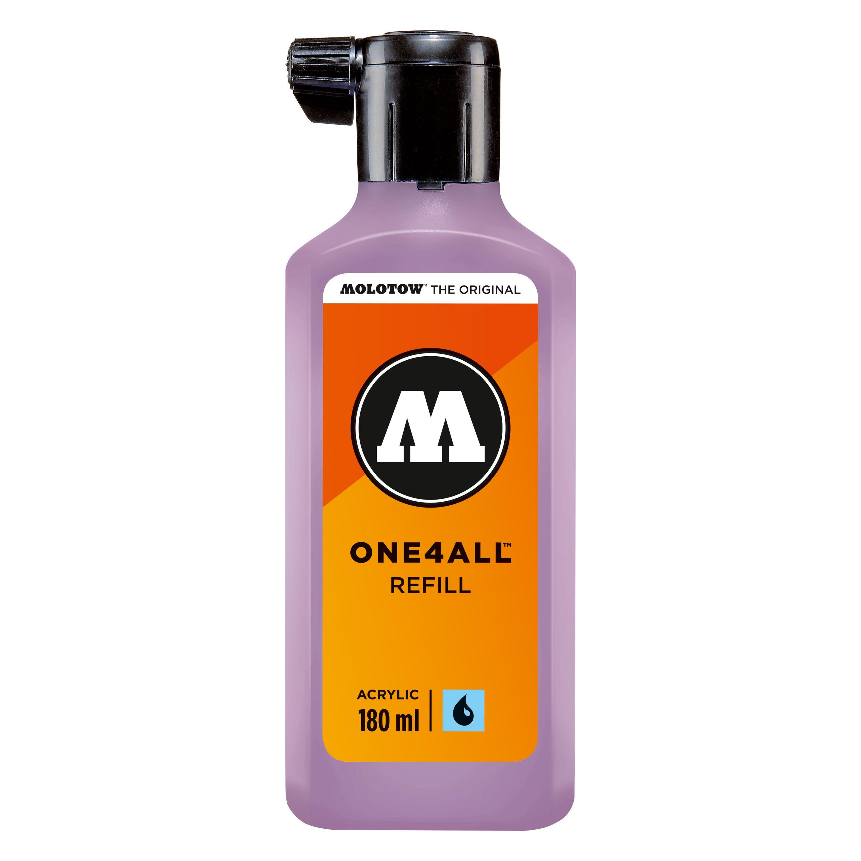 Molotow Nachfülltinte One4All für Permanentmarker 180ml flieder pastell (Lila, 180 ml) (MO692201)